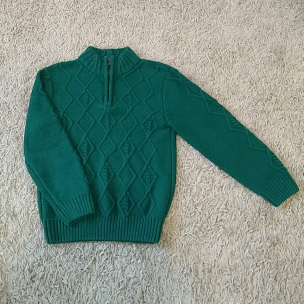 Green Gymboree Zip-Collar Sweater